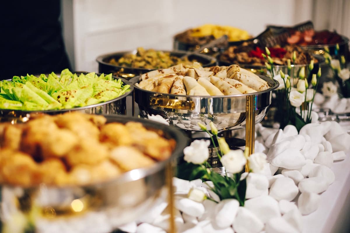 Professional plated catering service